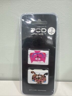 iPod Shuffle Jacket Duo - Pink Cat & Brown Dog Cord Organizers